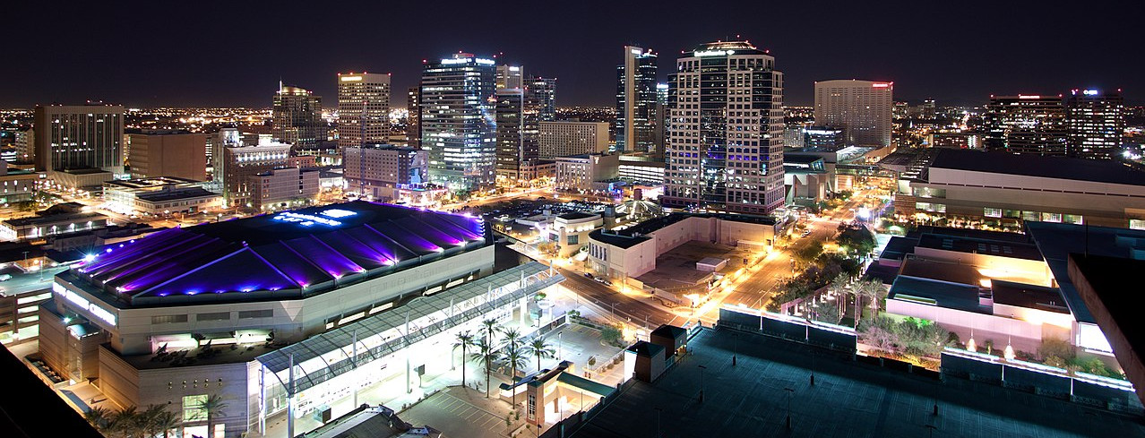 Night panorama of Phoenix